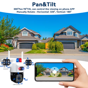 Cámara de Seguridad WiFi 5G para Exteriores con Triple Lente de 12MP, Audio Bidireccional, Almacenamiento en la Nube, Visión Nocturna a Todo Color, Sistema de Detección de Movimiento con IA - Product Image 3