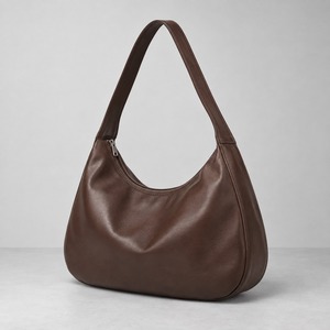 Hobo <b>Bag</b> <b>Slouchy</b> Soft PU Leather Women Medium Shoulder <b>Bag</b> Zip Top 34x24cm Custom Logo - Product Image 2
