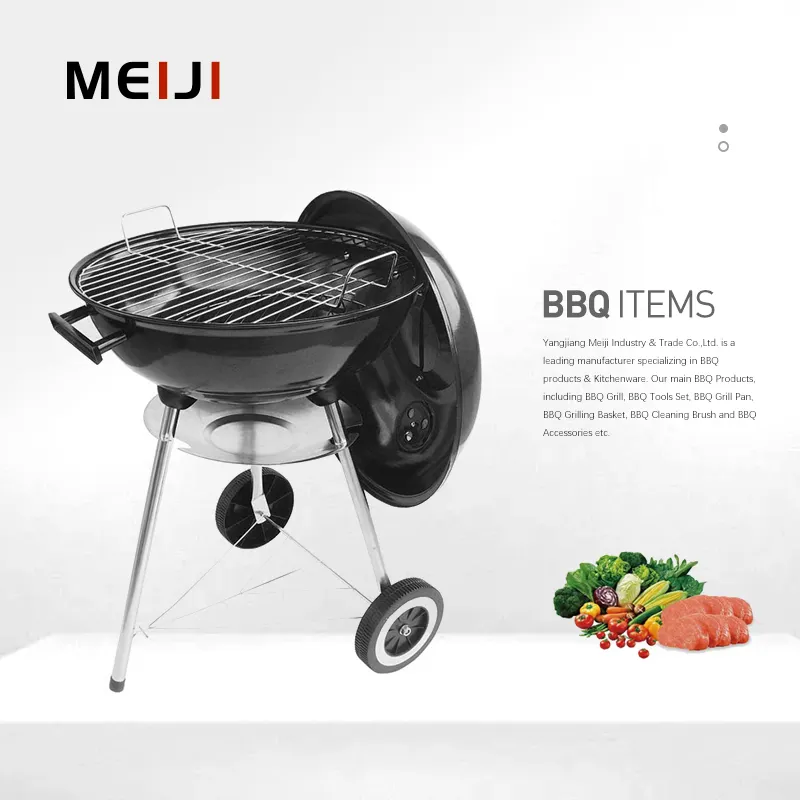 MEIJI fornitore di prodotti più venduti 17 "3 gambe APPLE Bbq griglia a carbone griglia per barbecue domestica griglie per barbecue all'aperto