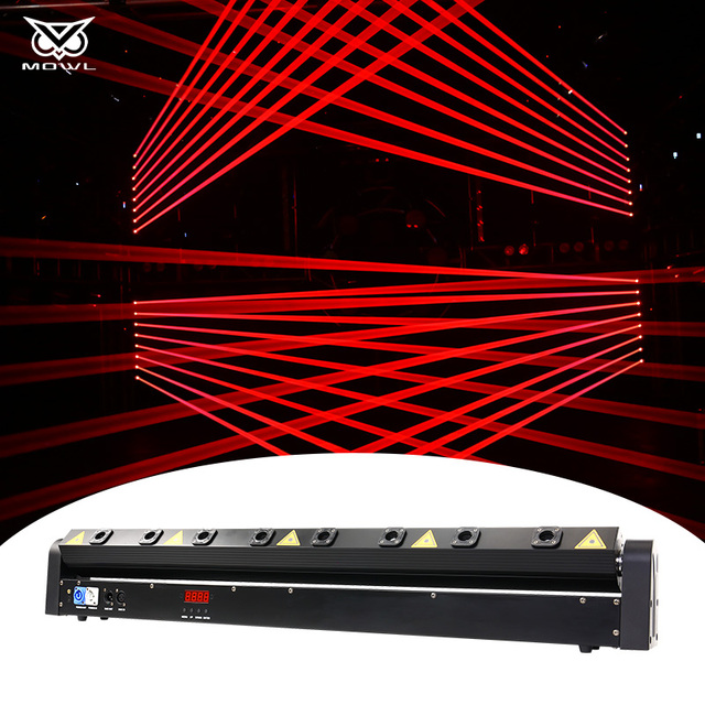 High-Intensity 8 Eyes Motorized Laser Projector DMX512 Control Moving Head Laser Light for Nightclub Bar