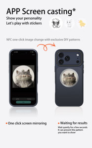 Étui à encre HD tendance pour iPhone 17 Pro Max, étanche IPX8 avec aimant, NFC et béquille, bouton de capture IA pour iPhone 17 - Product Image 6