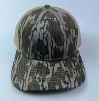 Sombrero de camionero de pato retro personalizado Sombrero de camionero de malla marrón en blanco 6 paneles Gorras de algodón Gorra de camionero con logotipo bordado 3D Camo
