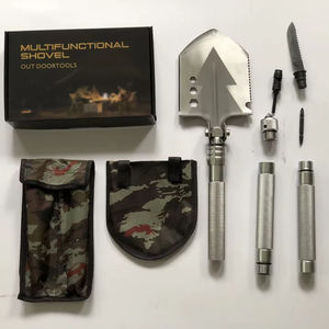 Pelle pliante multifonction robuste en acier de qualité industrielle, outil de survie avec manche télescopique pour accessoires de chasse - Product Image 6