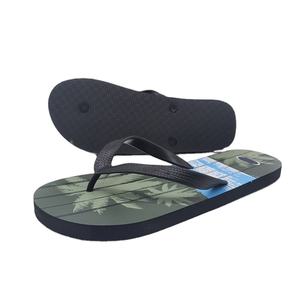 Chanclas de Playa para Hombre con Estampado de Palmeras Tropicales, Sandalias de Goma Casuales para Exteriores, Pantuflas de PE - Product Image 1