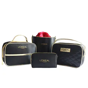 Ladies Korean Travel Cosmetic Brush Bag Custom Satin Makeup Pouch