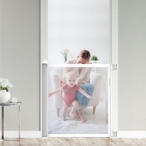 Barrière de sécurité rétractable en fer robuste et innovante pour bébé, multifonction, certifiée ISO9001, pour escaliers, 53x45 - Product Image 1
