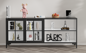 Tủ trưng bày kính phòng khách tủ quần áo kính tủ kim loại tủ với cửa kính phòng khách - Product Image 5