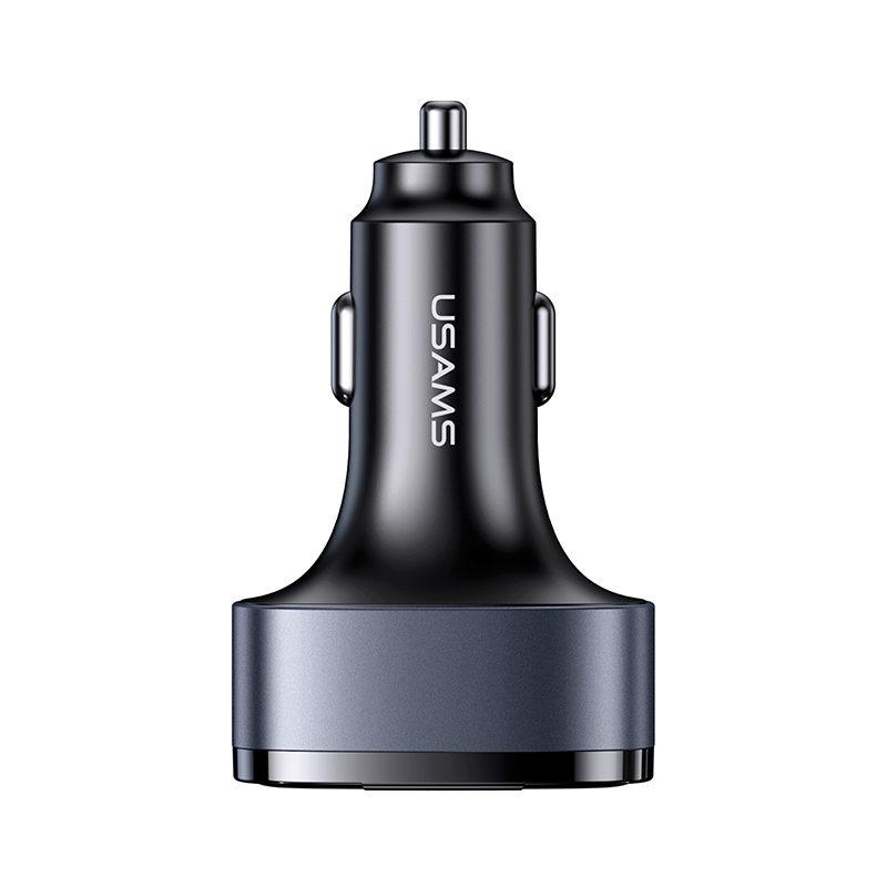 USAMS 2024 Newest Car Accessories 3ports Car Charger 100w Fast Charging QC PD Fast Aluminum Alloy Charger Car Adapter for iphone · image 2