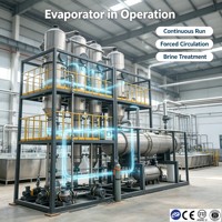 Evaporador de Compresión Térmica Multiefecto de Diseño de Marca para Procesamiento de Queso, Crema Láctea y Suero, SS304 CE ISO para Procesamiento de Alimentos