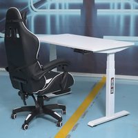 Table de bureau électrique réglable en hauteur Wquantum à double moteur, table de travail pour ordinateur portable, table de bureau électrique