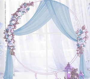 80 + 색상 커튼 무대 축하 생일 사진 아치 드레이프 패브릭 아치 배경 교회 파티 웨딩 장식 - Product Image 2