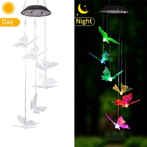 Carillon éolien LED extérieur étanche IP65 de haute qualité en forme d'oiseau, à changement de couleur, 6 LED, pour maison et jardin - Product Image 4