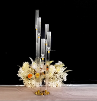 Chandelier en acrylique doré de haute qualité Guide routier décorations de pièce maîtresse de Table de mariage transfrontalière pour support de fleur de fête