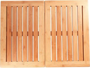 <span class=keywords><strong>Tapis</strong></span> de sol de salle de bain en bambou à lattes, en <span class=keywords><strong>bois</strong></span> massif naturel, antidérapant, résistant à l'eau, écologique, pour la douche - Product Image 1