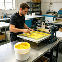 Plastisol à base d'huile à séchage rapide pour sérigraphie, sans PVC, compatible avec les imprimantes textile/polyester/coton Octopus