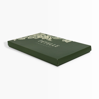 Boîte cadeau de luxe en carton rigide avec couvercle plat mat, impression de logo, pour cadeaux de fêtes, vente en gros