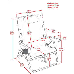 <span class=keywords><strong>Chaise</strong></span> de plage pliable <span class=keywords><strong>Tommy</strong></span> <span class=keywords><strong>Bahama</strong></span> pour personnes corpulentes - Product Image 6