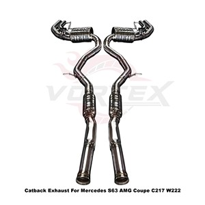 ระบบท่อไอเสียแบบ Catback วาล์วอิเล็กทรอนิกส์สแตนเลส Vortex สำหรับ Mercedes S63 AMG Coupe C217 W222 ระบบปรับแต่ง - Product Image 4