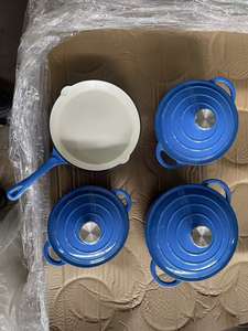 Ensemble de casseroles <span class=keywords><strong>en</strong></span> <span class=keywords><strong>fonte</strong></span> émaillée 4 pièces Collection de vaisselle multi-tailles - Product Image 5