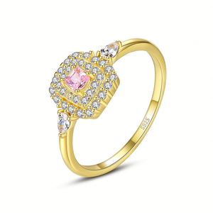 Juego de Joyería Nupcial Chapado en Oro de 18K para Mujer, Regalo de Compromiso y Aniversario, con Circonita y Esmalte, Joyería Fina - Product Image 3