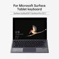 Clavier de tablette 7 couleurs LED rétro-éclairé Trackpad clavier Rechargeable pour Microsoft Surface Pro 3/4/5/6/7