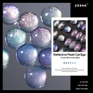 JTING Hot Trend <b>Reflective</b> Flash Cat Eye <b>Gel</b> <b>Polish</b> 12 Shades Super <b>Glitter</b> Cat Eye <b>Gel</b> TPO/Hema Free OEM ODM Uv <b>Gel</b> Nail <b>Polish</b> - Product Image 6