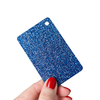 Feuille d'acrylique coulée scintillante bleu roi de 1/8 po pour découpe laser CO2, ornements, badges, bijoux DIY, artisanat personnalisé