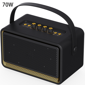 Tốt nhất bán 70 Wát Retro xách tay bluetooth đài phát thanh loa Phong Cách Cũ RGB LED chiếu sáng không dây hỗ trợ Aux USB micro và guitar - Product Image 1