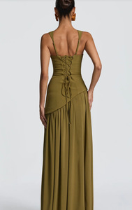 Abiti Estivi da Donna <span class=keywords><strong>Casual</strong></span> <span class=keywords><strong>con</strong></span> Spalle Scoperte, <span class=keywords><strong>Vestito</strong></span> da Sera <span class=keywords><strong>con</strong></span> Lacci sulla Schiena e <span class=keywords><strong>Spacco</strong></span> <span class=keywords><strong>Lungo</strong></span> per Feste di Compleanno - Product Image 4
