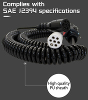 Câble adaptateur de remorque Hjyajzt ABS 7 broches, câble spiralé de remorque 7 broches, connecteur de câble à ressort 4,5 m pour pièces de camion