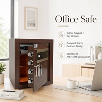 Coffre-fort électronique tout acier de 45 cm avec mot de passe numérique et double clé, armoire de sécurité pour la maison et le bureau, entièrement personnalisable