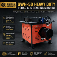 Machine de cintrage automatique d'armatures GWH50, cintreuse de barres d'acier robuste 12-40mm R500 1067kg XUANHUA