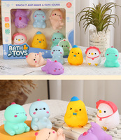 Jouet en vinyle mini dinosaure canard, dragon de lait, musique pétrissante, jouets éducatifs pour enfants, jouets de bain pour enfants.