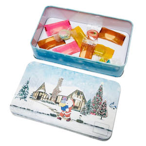 Contenedor de hojalata personalizado de fábrica, lata de Metal Rectangular, caja de lata pequeña de Chocolate para Navidad - Product Image 6