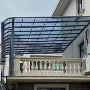 Auvent en polycarbonate et alliage d'aluminium, résistant à la pluie, pour balcon de villa, toit, terrasse et utilisation en extérieur. - Product Image 2