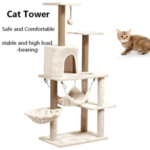 <span class=keywords><strong>Torre</strong></span> para Gatos Ecológica Personalizada de Fábrica, con Estructura de Madera, Moderna, de Varios Niveles, de Piso a Techo, con Cama y Juguetes para Gatos - Product Image 1