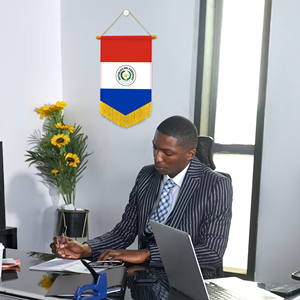 Wholesale Mini Pennant Car Flags 20x30cm Paraguay Wall Decor <b>Small</b> <b>Ornaments</b> Hanging Digital Printing Satin Material - Product Image 3