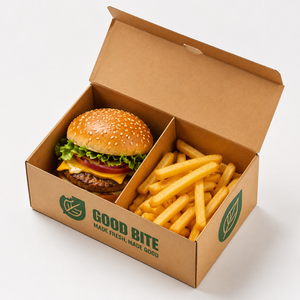 MAIBAO Scatole di Carta Personalizzate per Fast Food, Confezioni da Asporto per Hamburger, <span class=keywords><strong>Sandwich</strong></span>, Patatine Fritte e Snack da Strada - Product Image 2