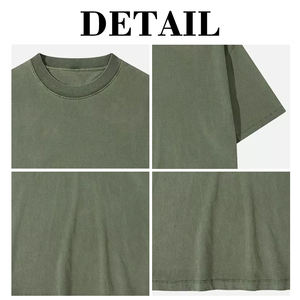 Camiseta Kingsen de Alta Calidad para Hombre, 100% Algodón, Lavado Ácido, Transpirable, de Secado Rápido, con Bordado Personalizado, para Verano - Product Image 6