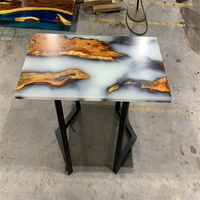 Meubles de salon, ensemble de table à manger moderne 6 places, table à manger en bois massif, table à manger luxueuse, table à manger en résine époxy