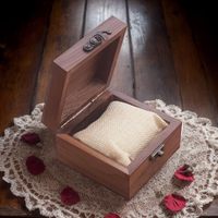 Boîte en bois de noyer portable LONMAIX pour artisanat, bijoux, montres et objets de souvenir - Cadeau (noyer)