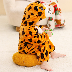 Mameluco de poliéster Michley 2025 Direct <span class=keywords><strong>Factory</strong></span>, diseño de Otoño de manga larga con cremallera y patrones de animales de leopardo para bebé - Product Image 6