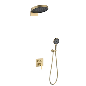 Contemporary Hotel Bathroom Concealed Rain Shower Faucet Set Polished Waterfall Shower System <strong>Massage</strong> Spray Pattern - Product Image 1