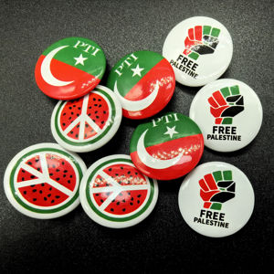 Großhandel No Minimum Logo Offsetdruck Blank Metall Zinn Weißblech 55mm Günstige Pin Button Abzeichen für die Förderung - Product Image 2