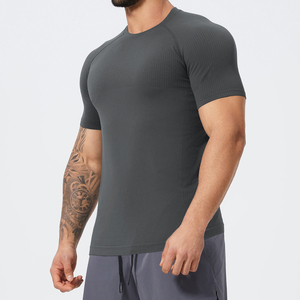 Produttori di Abbigliamento Personalizzato, T-Shirt Estiva da <span class=keywords><strong>Uomo</strong></span> per Sport e Fitness, Aderente, da Allenamento, Maglia Compressiva per Attività all'Aperto - Product Image 4