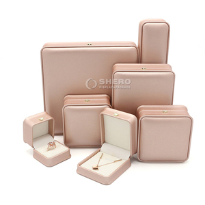 Customizable Blue Pu Jewelry <b>Box</b> With Logo Printing Crown Buckle For Wholesale Jewelry Packaging - Product Image 1