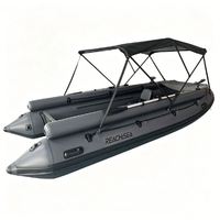 Bateau pneumatique à propulsion par jet 4,7 m pour 8 personnes avec auvent pliable, porte-canne à pêche et chock de proépaulement pour la topographie, personnalisation en Chine