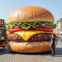 Modelo de Hamburguesa Inflable Impermeable Ultra Duradero Personalizado para Decoraciones Publicitarias en Centros Comerciales Modernos