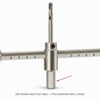 Scie cloche réglable 2-7 pouces à double aile en acier à haute teneur en carbone pour plâtre, tuyaux, carrelage, cloisons sèches et plafonds encastrés