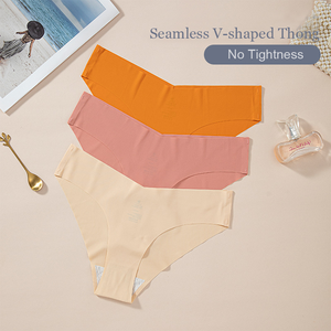 La migliore vendita di biancheria intima di seta di ghiaccio senza tracce di mutandine Laser <span class=keywords><strong>a</strong></span> forma di V senza <span class=keywords><strong>slip</strong></span> brasiliano senza cuciture perizoma <span class=keywords><strong>da</strong></span> donna - Product Image 5